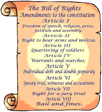 Bill of rights summary for kids